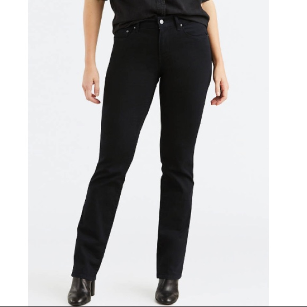 Levis 505 Straight Leg Jeans Black Size 32